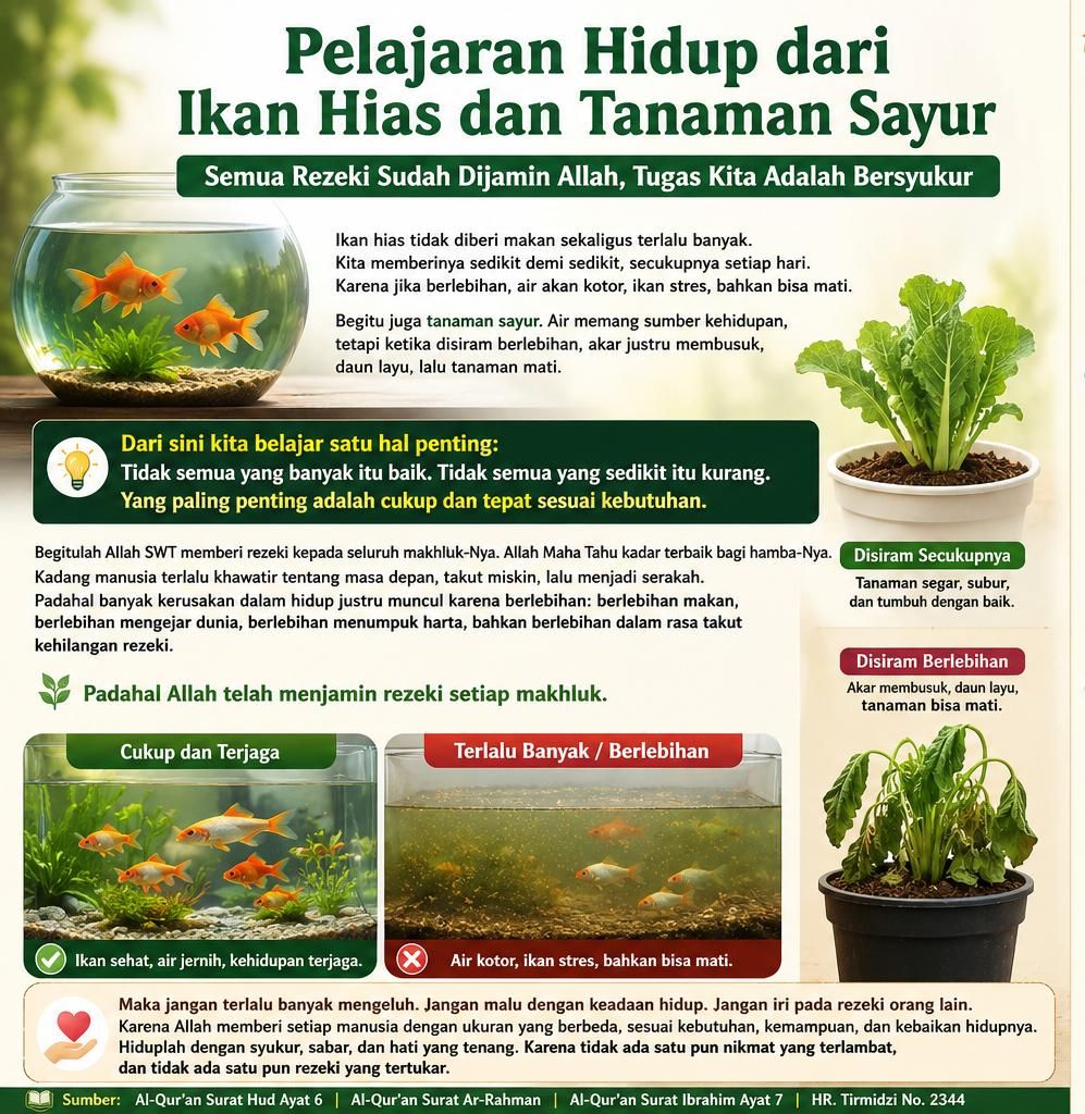 Pelajaran Rezeki dari Ikan dan Tanaman